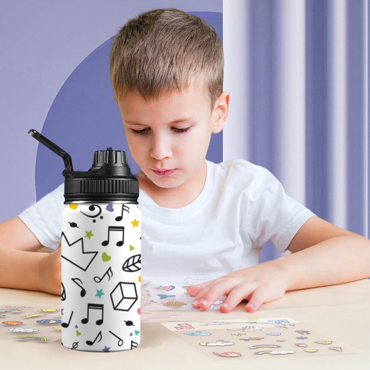 Music Time - Kids Water Bottle with Chug Lid (12 oz)