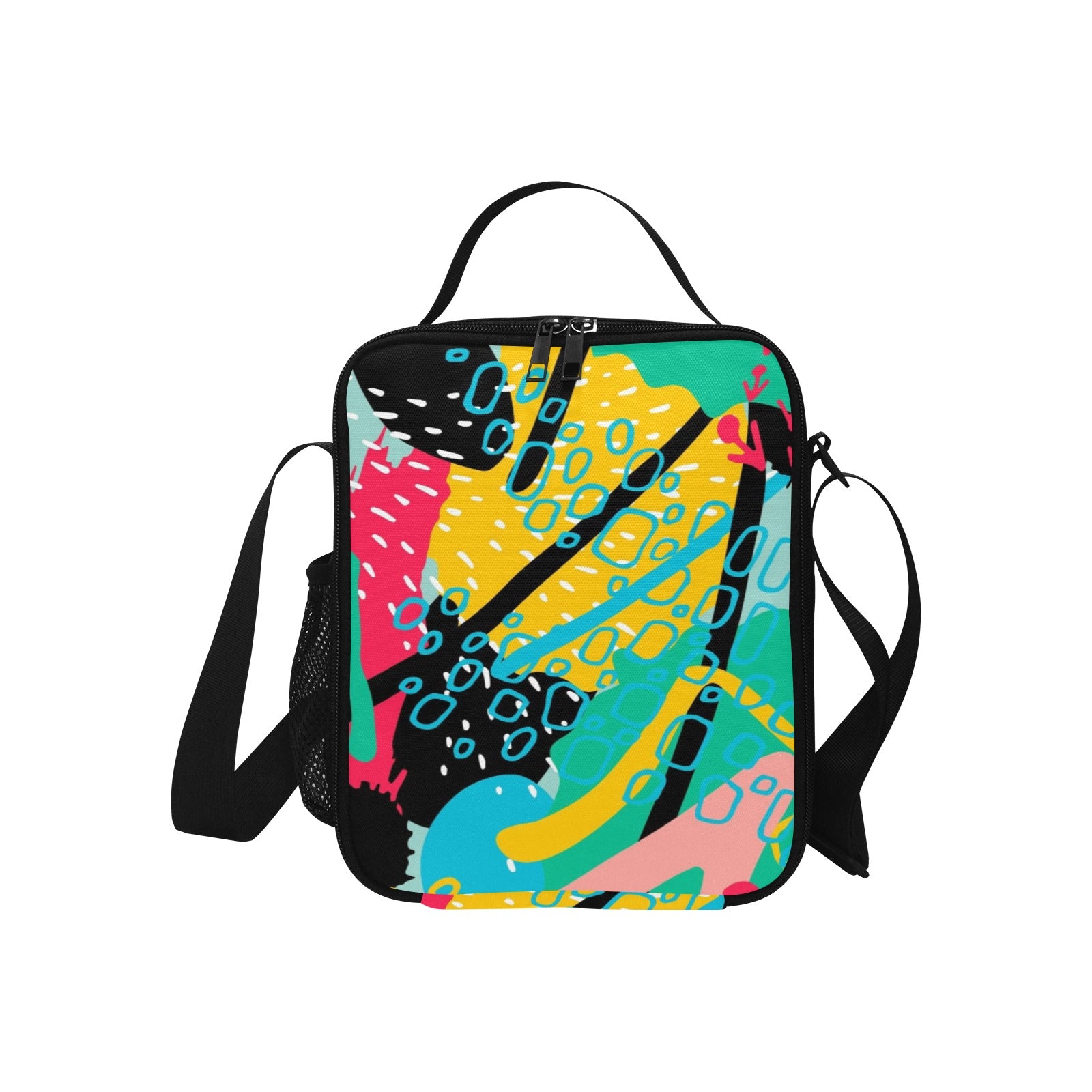 Bright Abstract - Crossbody Lunch Bag for Kids Kids Crossbody Lunch Bag