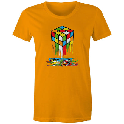 Melting Game Cube - Womens T-shirt