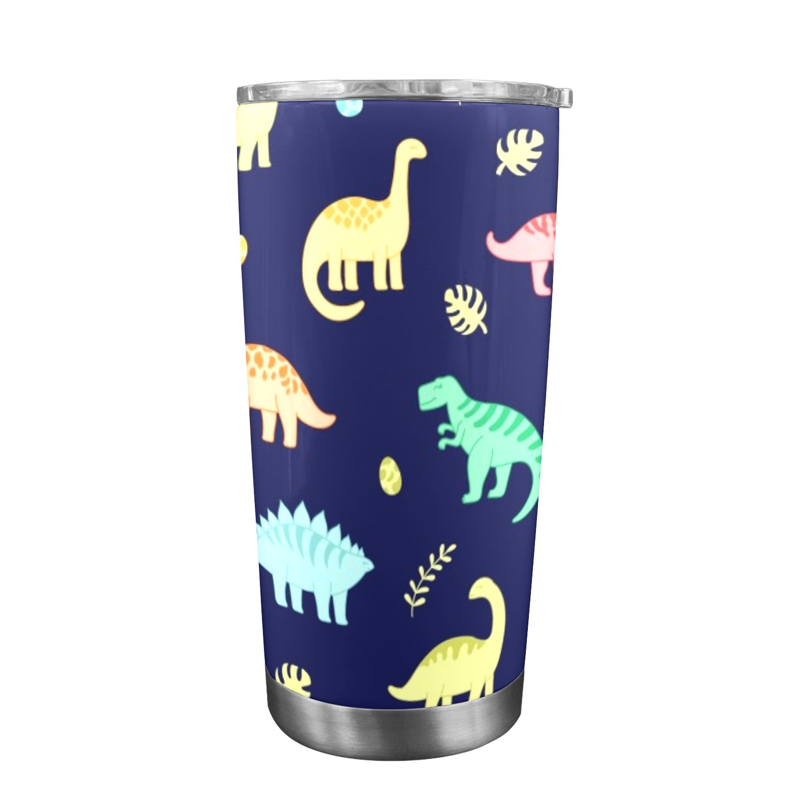 Dinosaurs - 20oz Travel Mug with Clear Lid Clear Lid Travel Mug animal