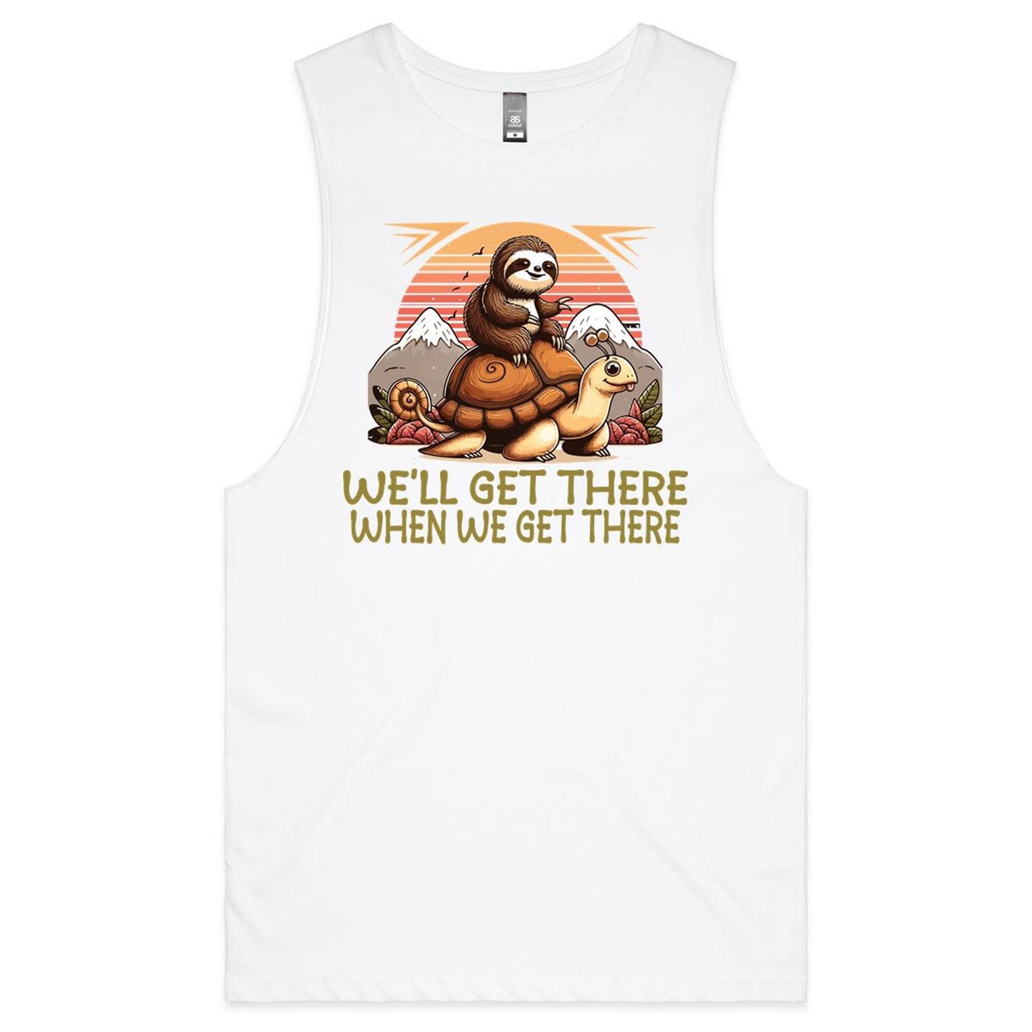 Sloth Race, We'll Get There When We Get There - Tank Top Tee