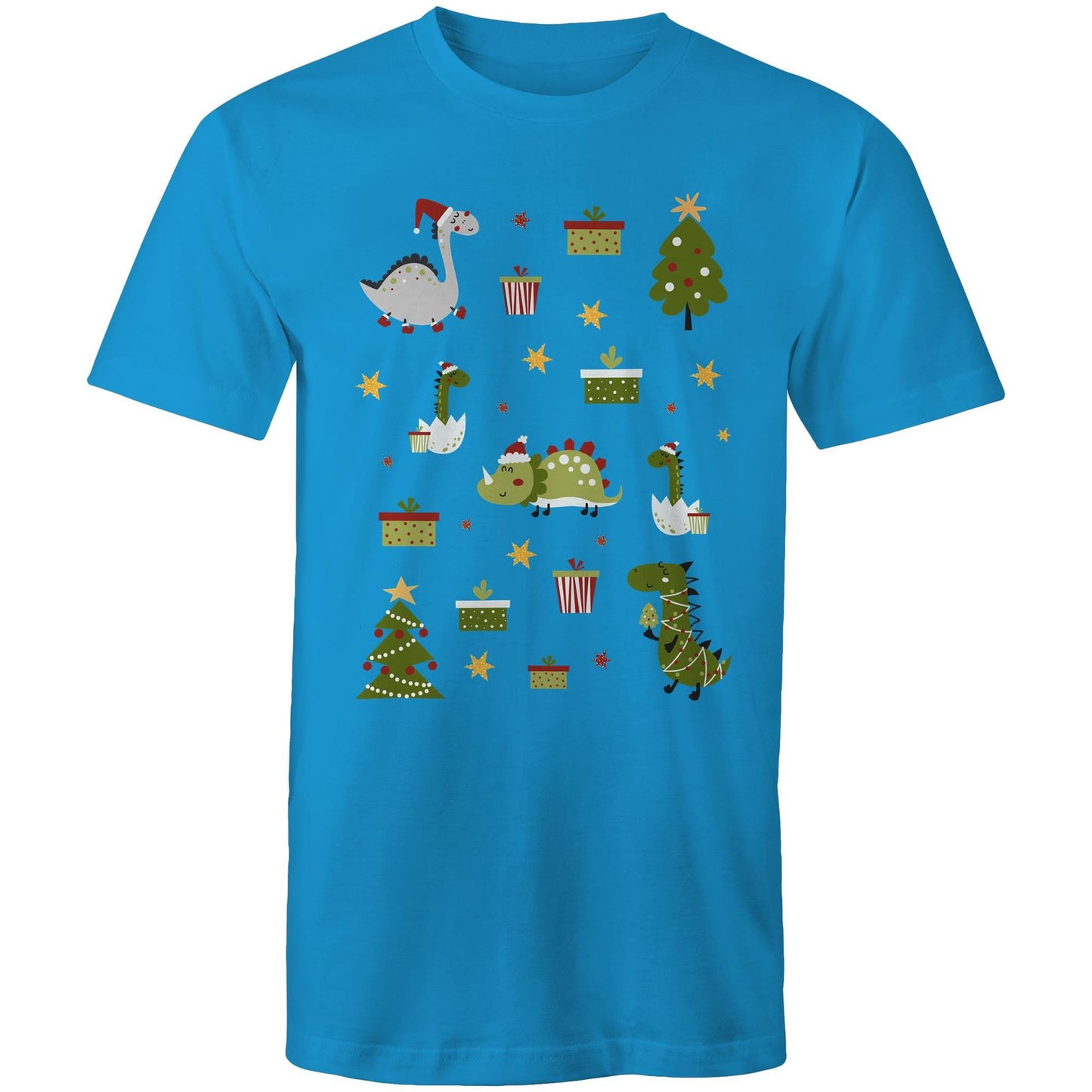 Cute Dinosaur Christmas - Mens T-Shirt