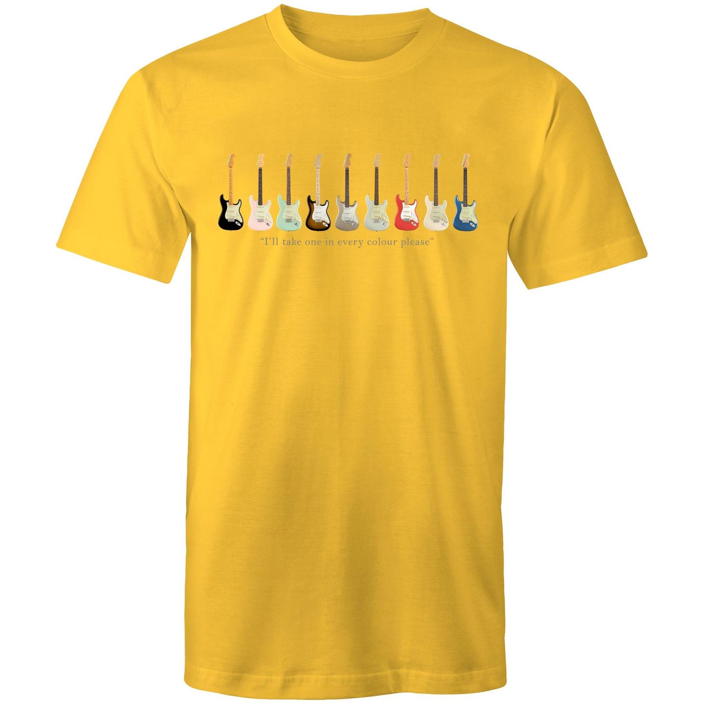 Guitars, I'll Take One In Every Colour - Mens T-Shirt