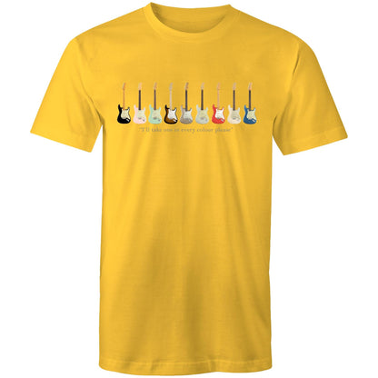 Guitars, I'll Take One In Every Colour - Mens T-Shirt