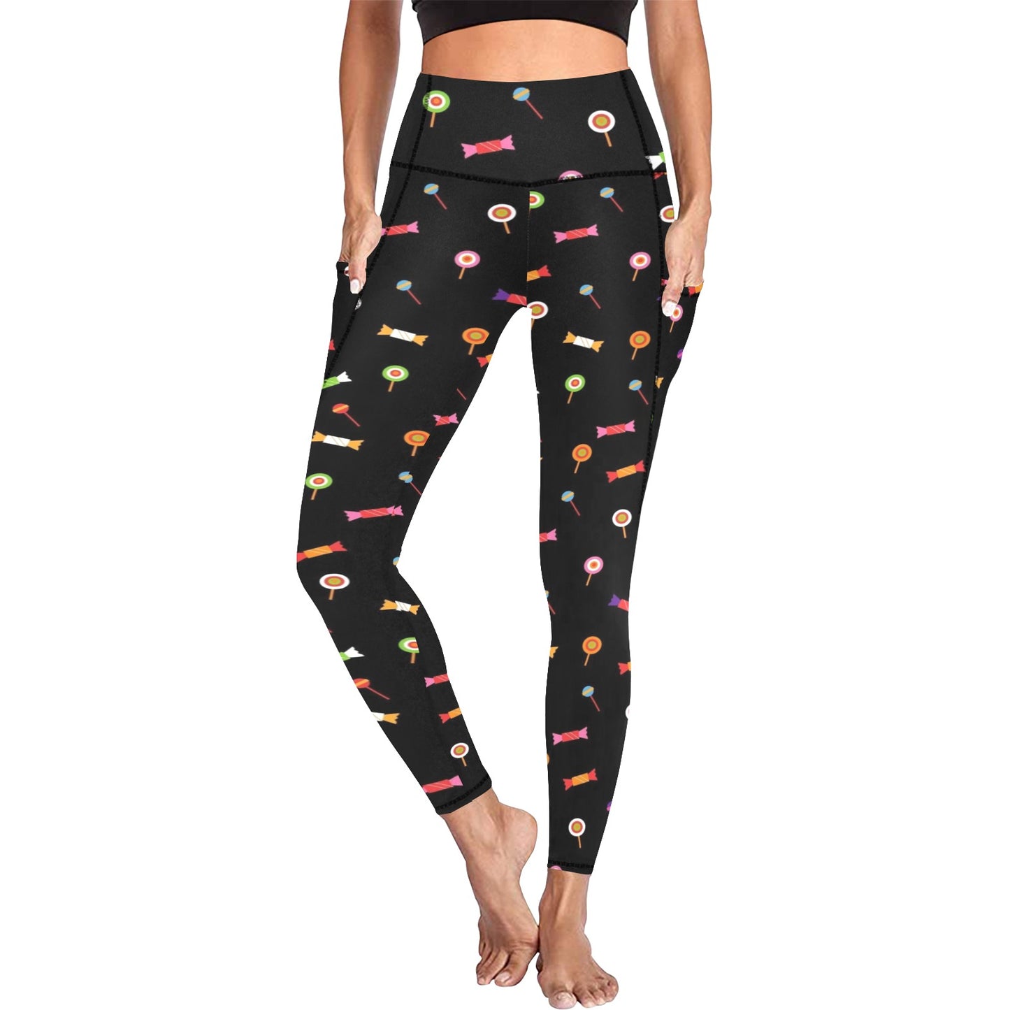 Candy - Women's Leggings with Pockets Women's Leggings with Pockets S - 2XL Food Printed Offshore