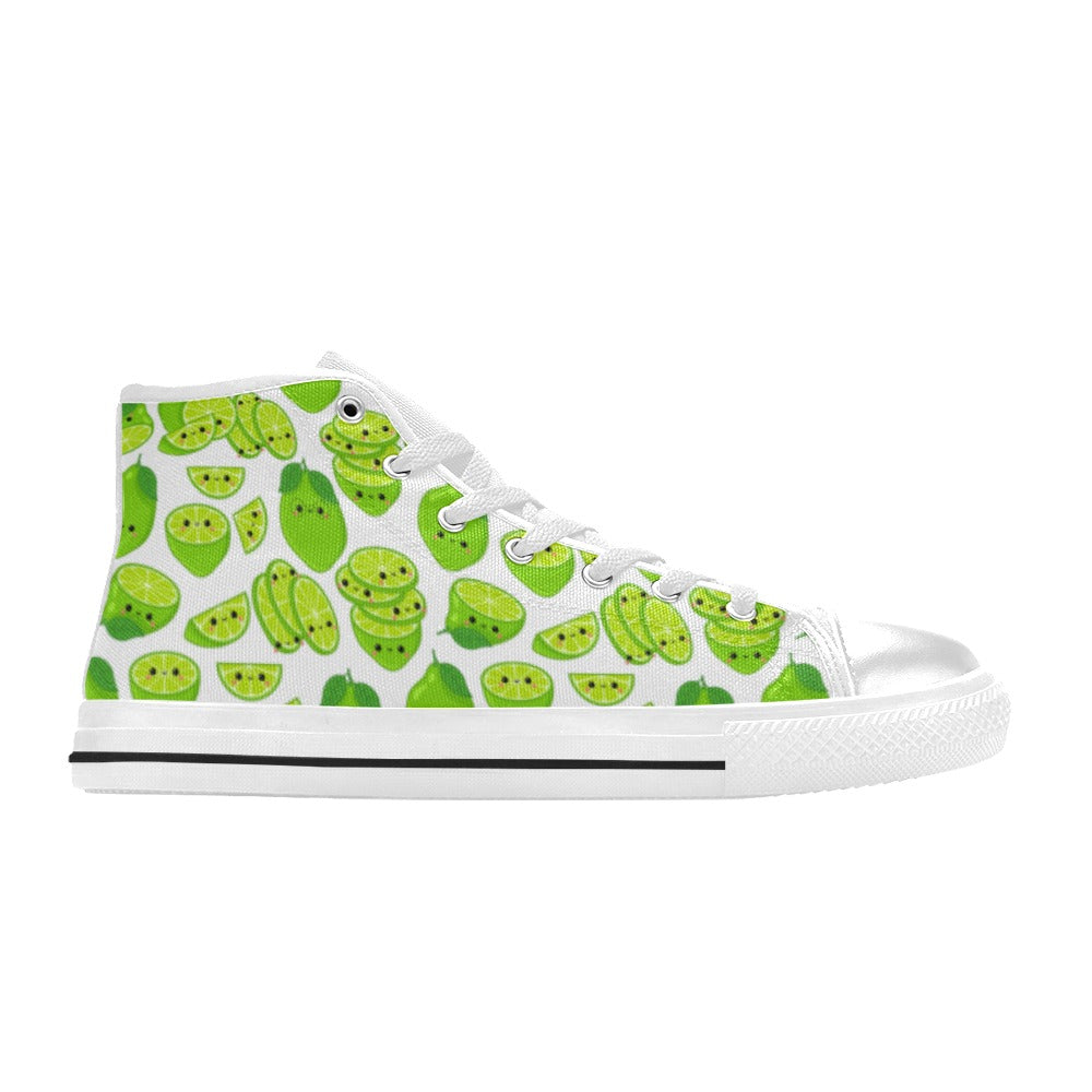 Cute Limes - Women's High Top Canvas Shoes