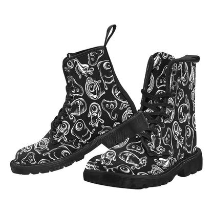 Monsters In Black And White - Martin Boots for Men (Black)