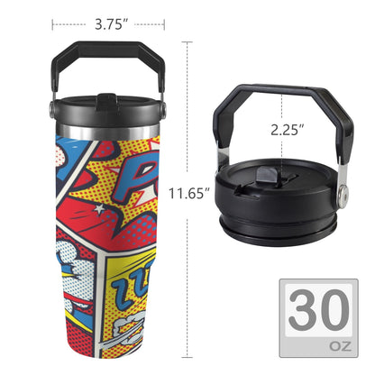 Comic Book - 30oz Tumbler with Top Handle