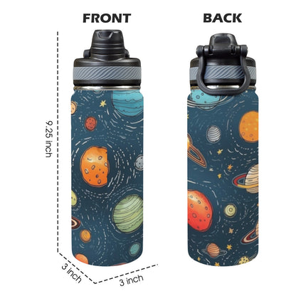 Galaxy - Insulated Water Bottle with Dual-Use Lid (18oz)