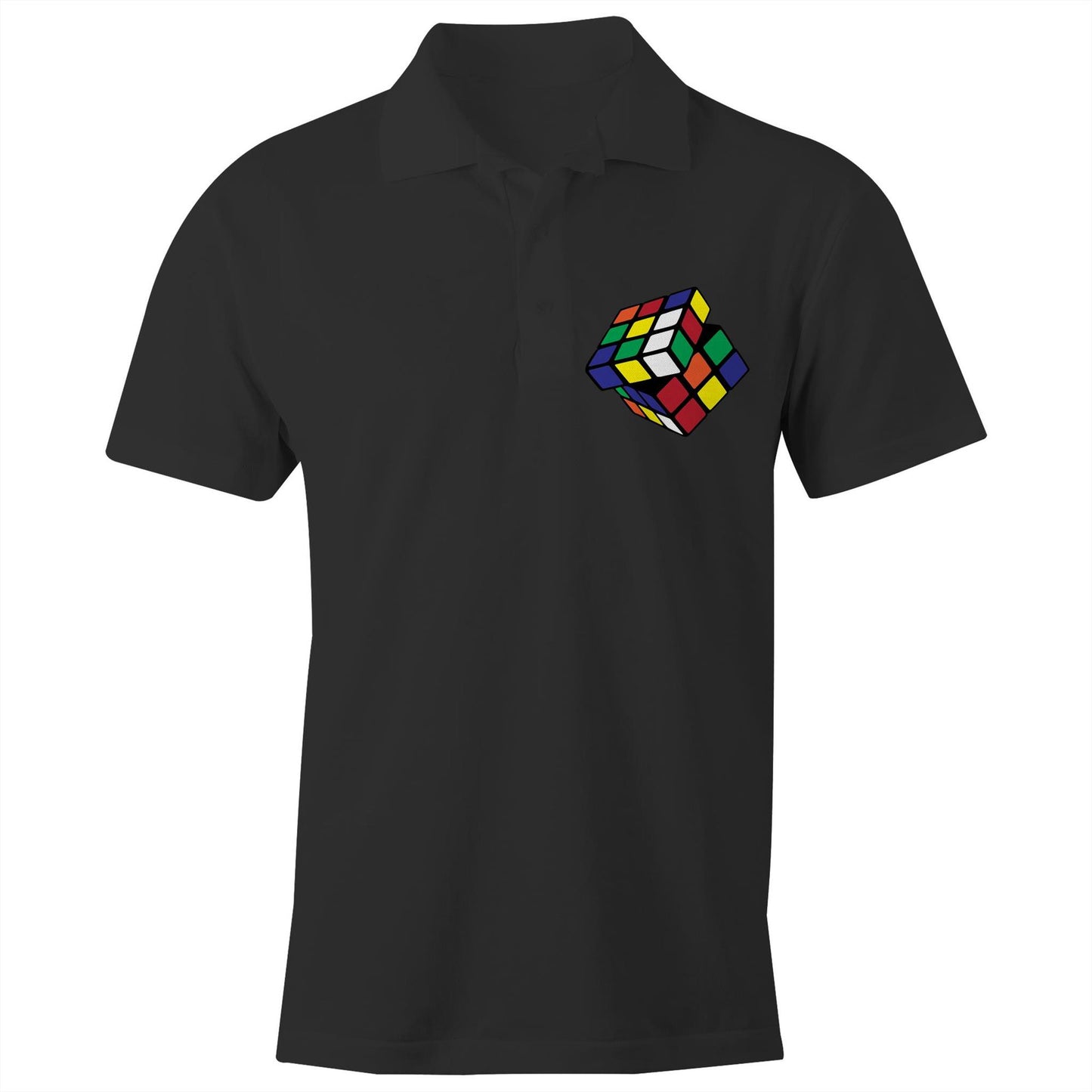 Cube - Chad S/S Polo Shirt, Printed Black Polo Shirt Games