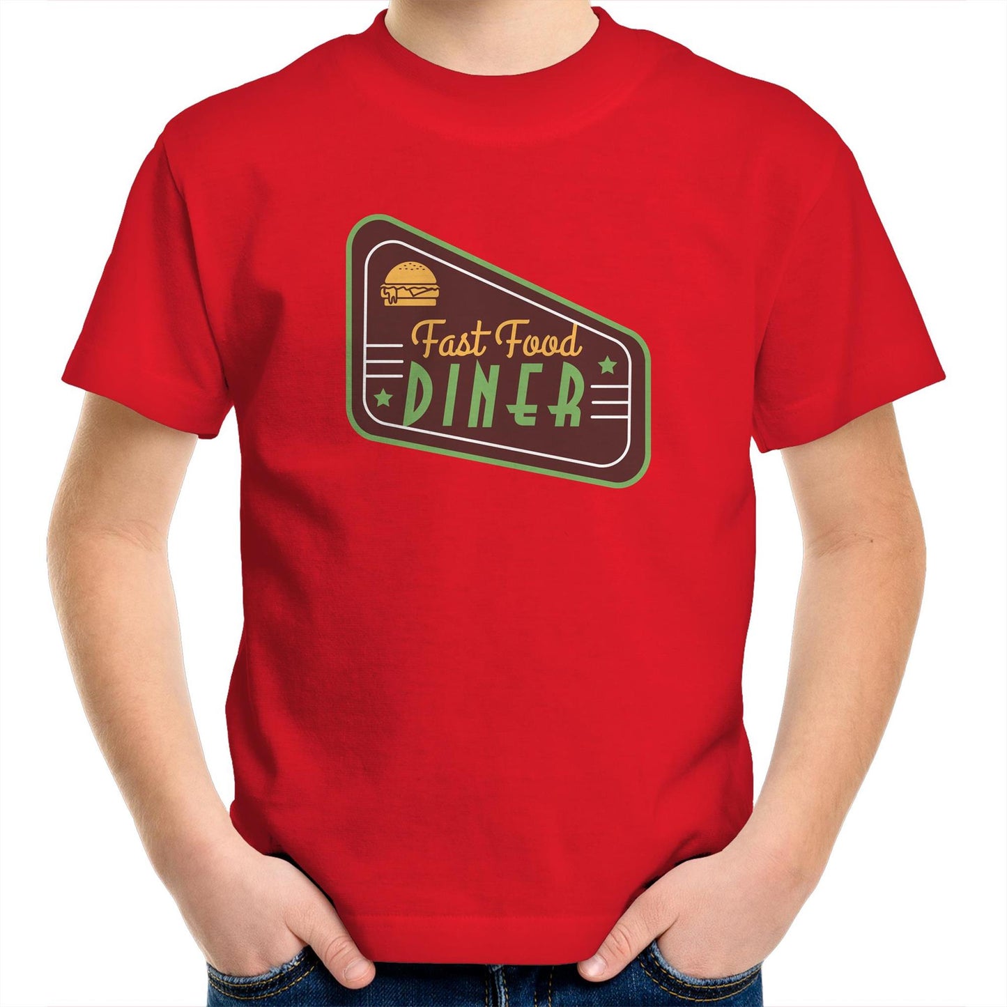 Fast Food Diner Sign - Kids Youth T-Shirt