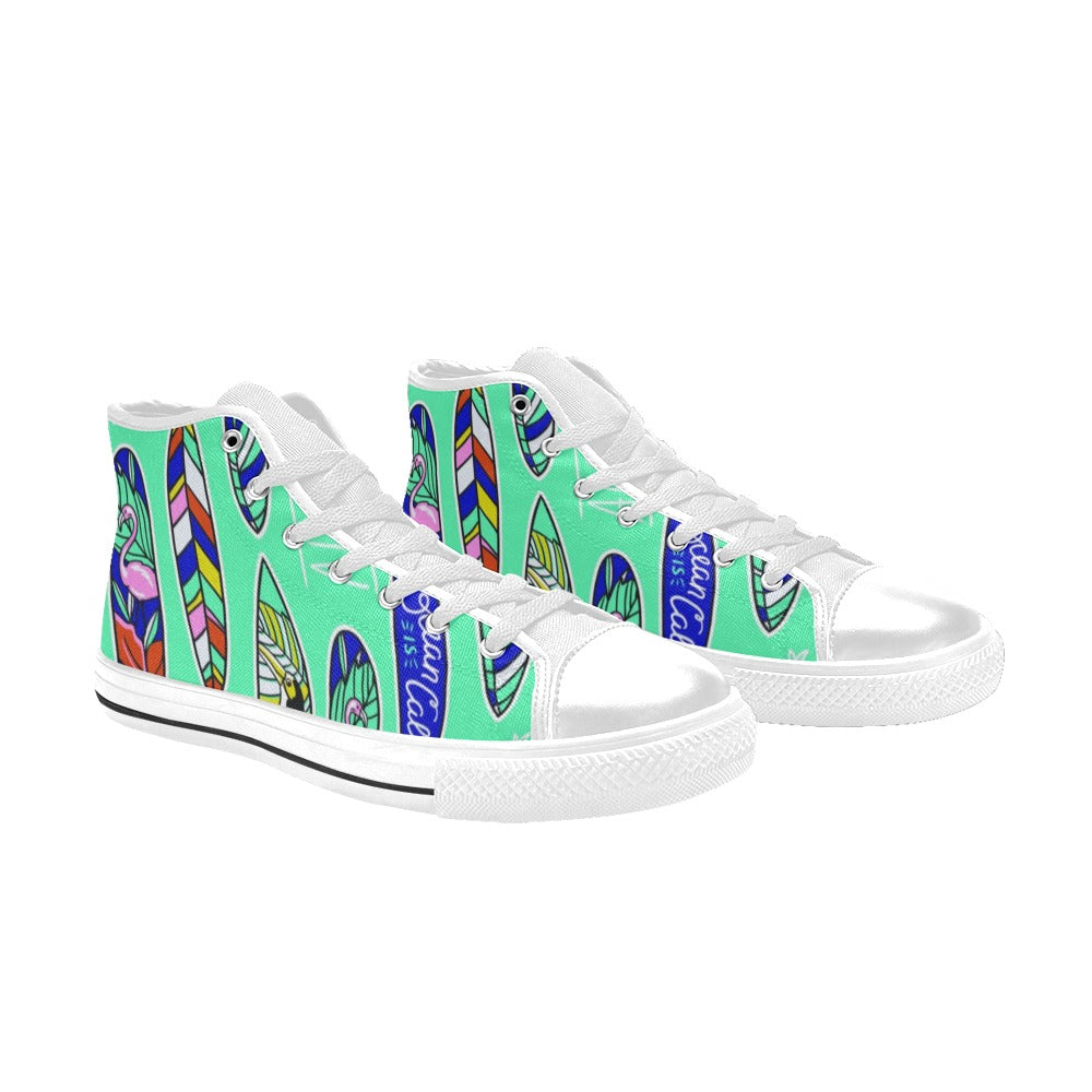 Aloha Surfboards - Women's High Top Canvas Shoes