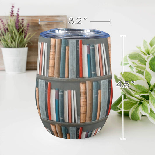 Books - 12oz Wine Tumbler 12oz Wine Tumbler Printed Offshore Reading