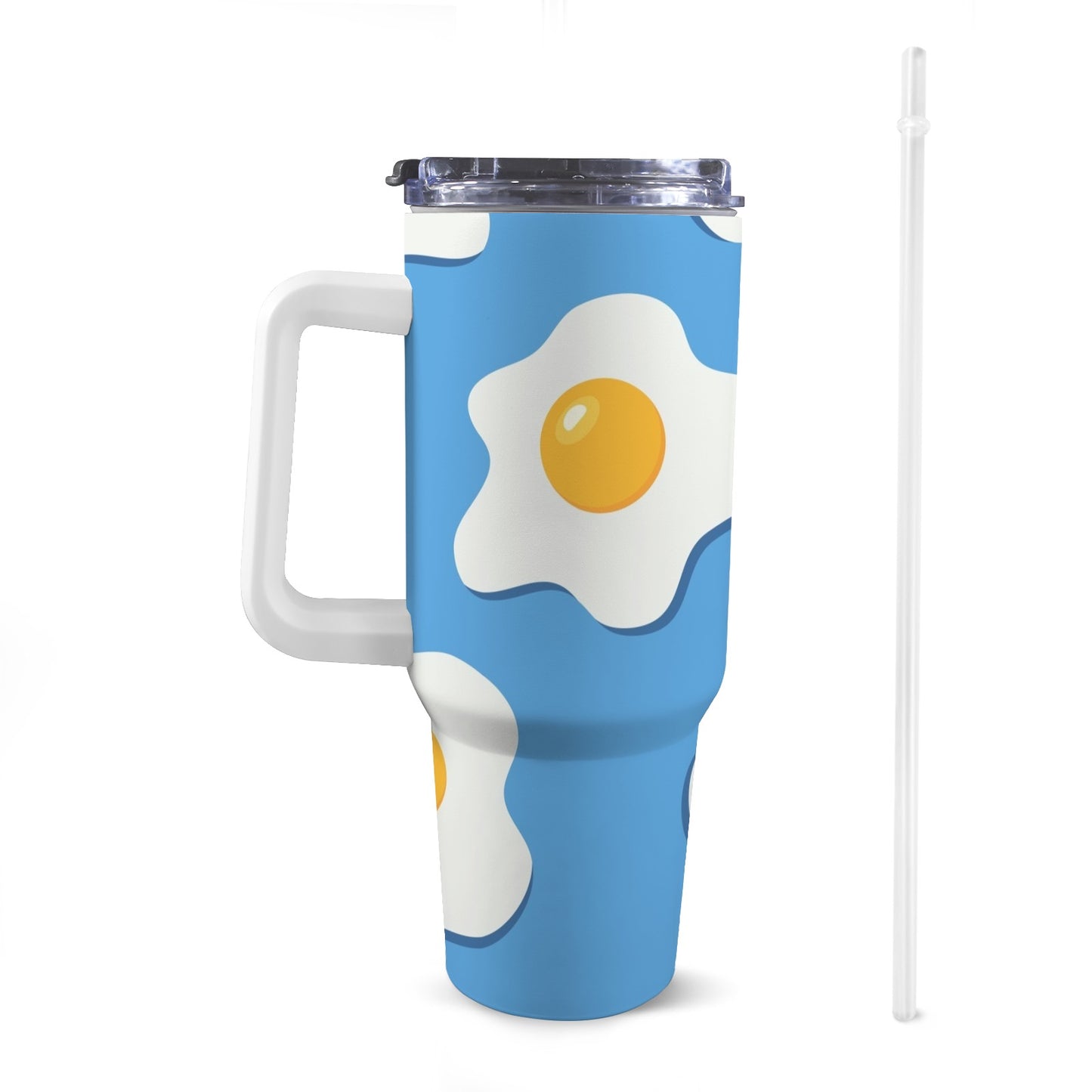 Fried Eggs - 40oz Tumbler with White Handle