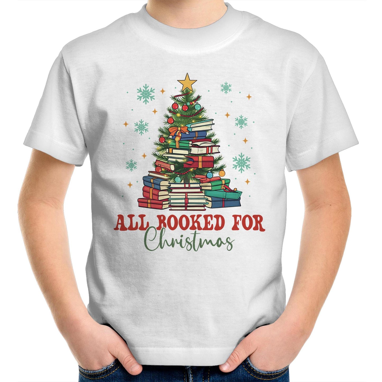 All Booked For Christmas - Kids Youth T-Shirt