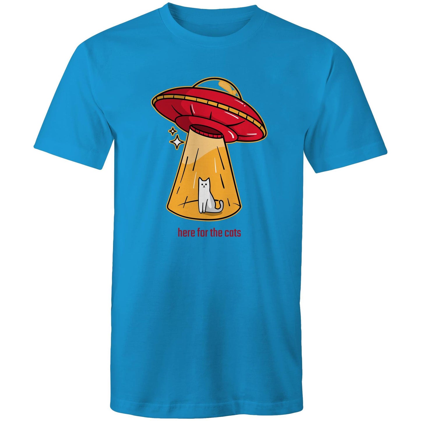 Here For The Cats, UFO - Mens T-Shirt