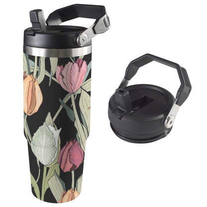 Tulips - 30oz Tumbler with Top Handle