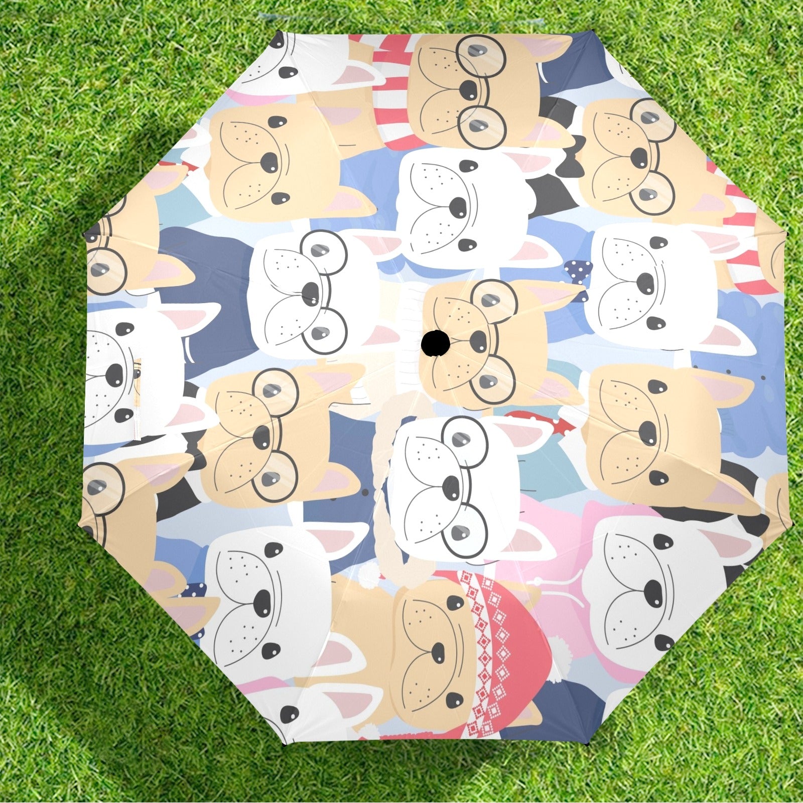 Dog Crowd - Semi-Automatic Foldable Umbrella Semi-Automatic Foldable Umbrella Printed Offshore