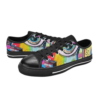 Graffiti Bird - Women's Classic Canvas Shoes