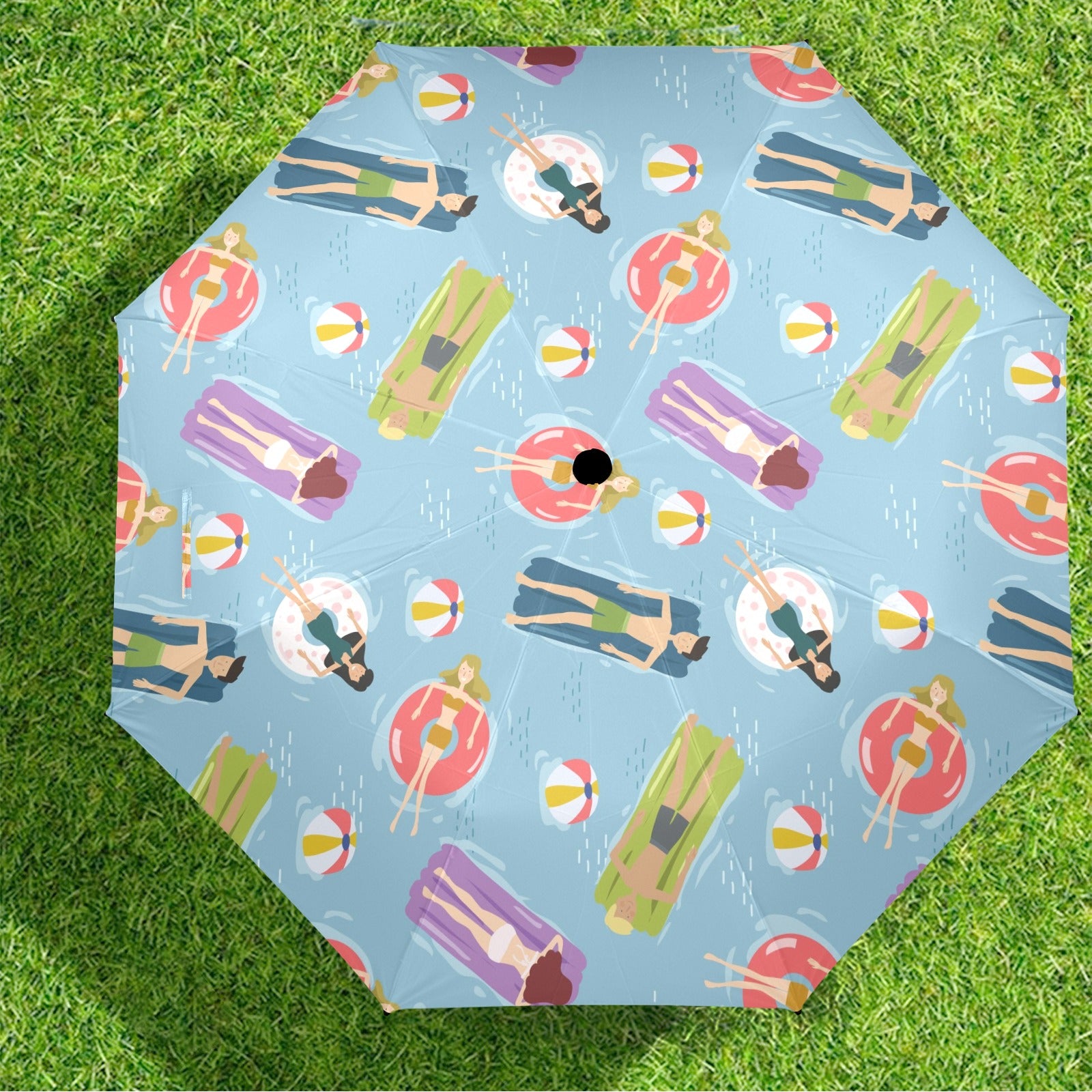 Beach Float - Semi-Automatic Foldable Umbrella Semi-Automatic Foldable Umbrella Printed Offshore