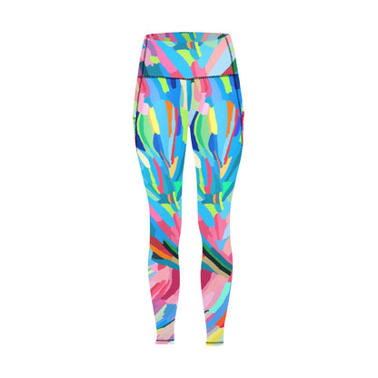 Brushstrokes - Women's Leggings with Pockets