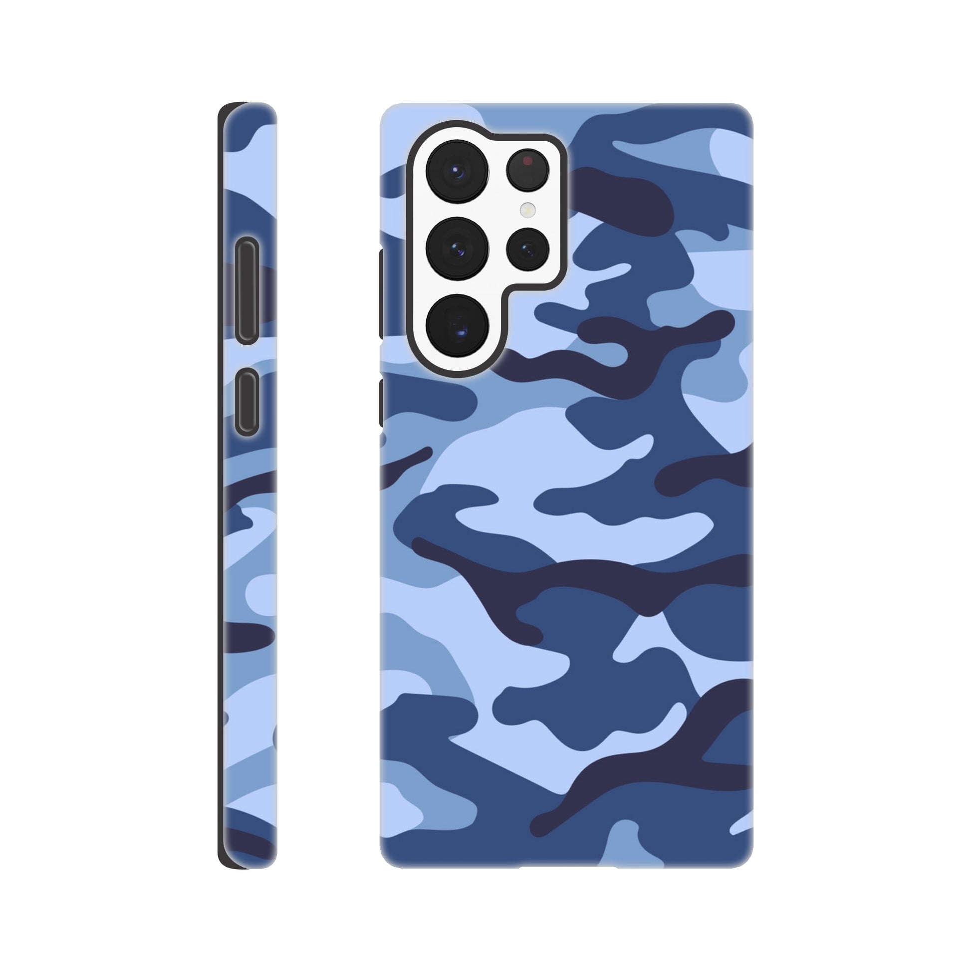 Blue Camouflage - Phone Tough Case Galaxy S22 Ultra Phone Case Globally Fulfilled