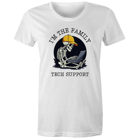 I'm The Family Tech Support - Womens T-shirt White Womens T-shirt Printed In Australia Tech