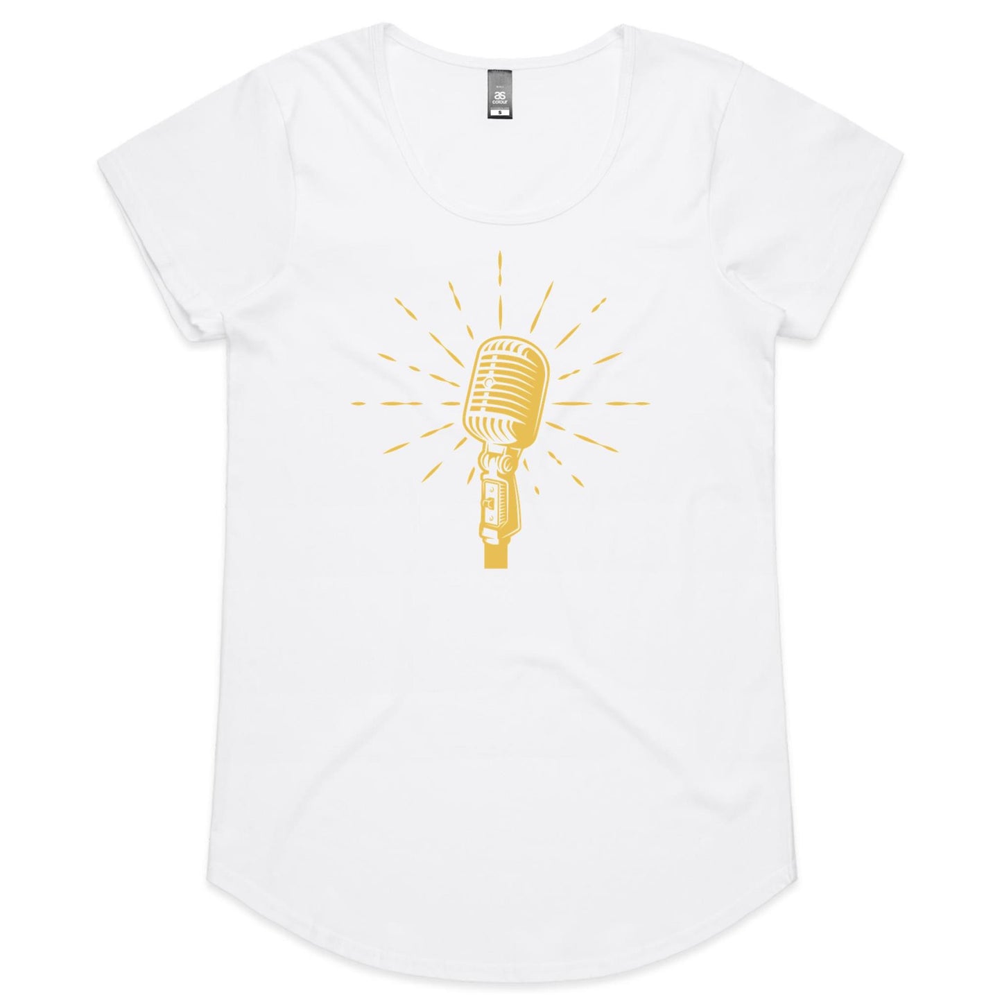 Retro Microphone - Womens Scoop Neck T-Shirt