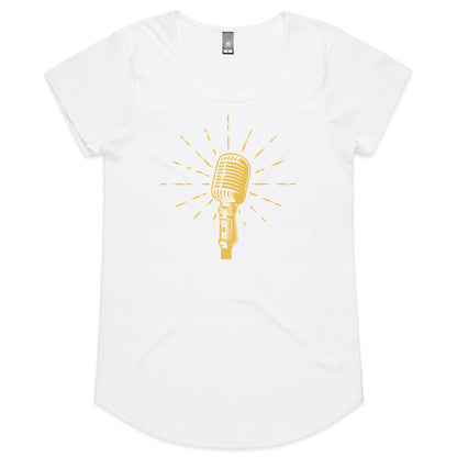 Retro Microphone - Womens Scoop Neck T-Shirt