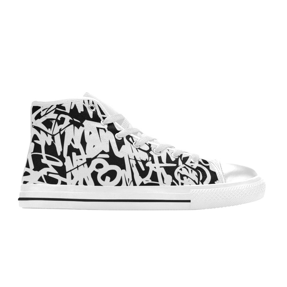 Graffiti - Men's High Top Canvas Shoes