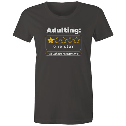 Adulting, One Star - Womens T-shirt