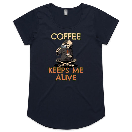 Coffee Keeps Me Alive - Womens Scoop Neck T-Shirt