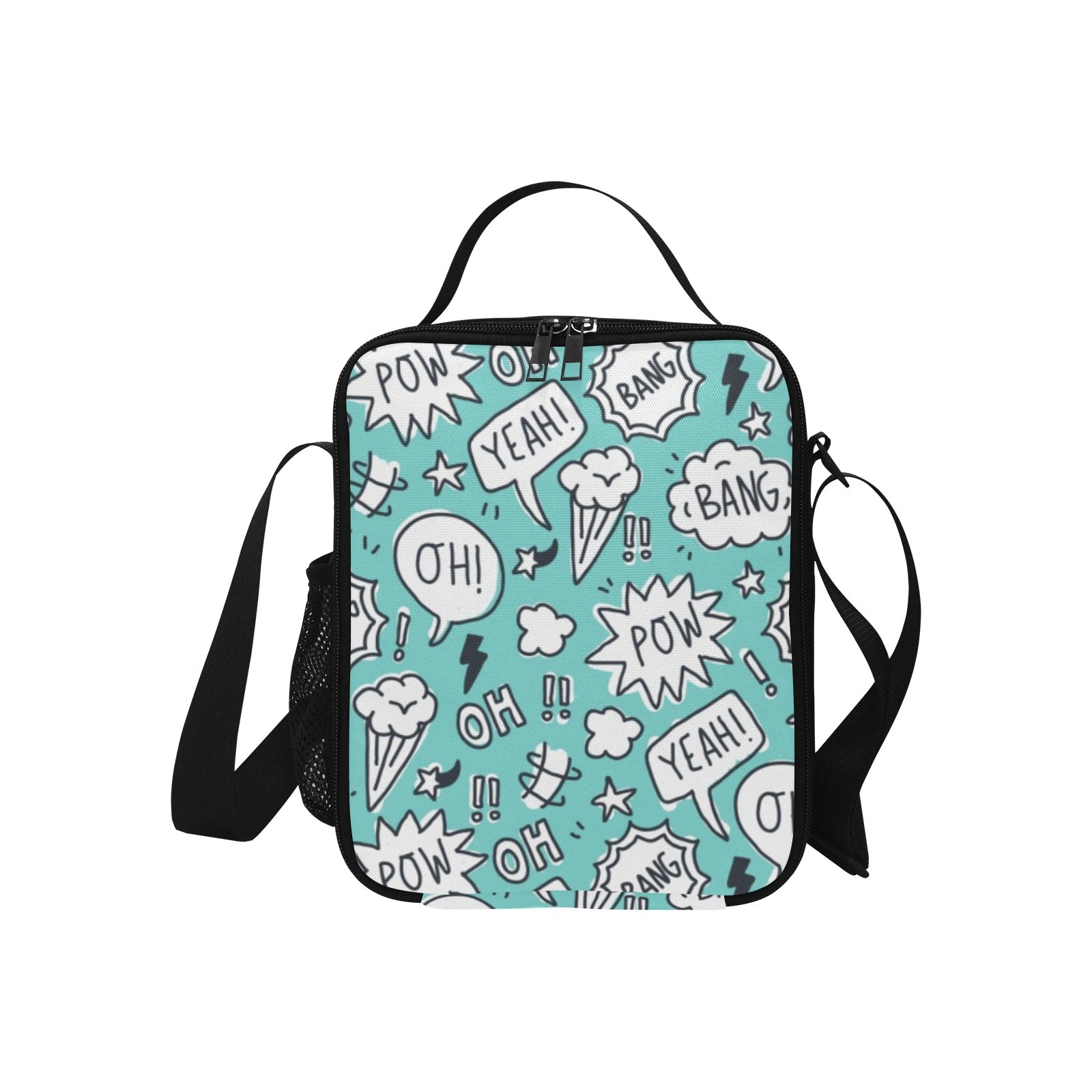 Comic Book Speech Bubbles - Crossbody Lunch Bag for Kids Kids Crossbody Lunch Bag