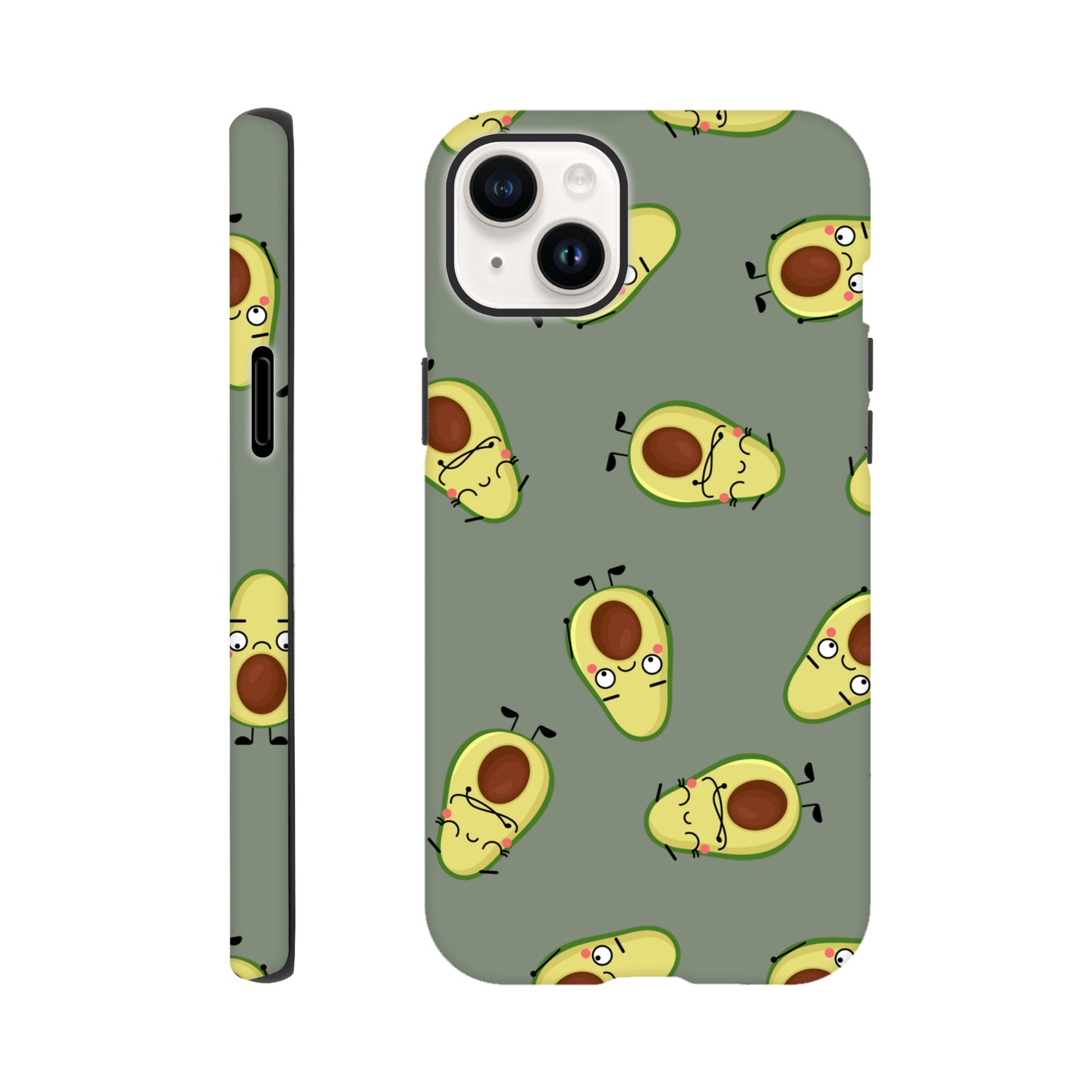 Avocado Characters - Phone Tough Case iPhone 14 Plus Phone Case food Globally Fulfilled