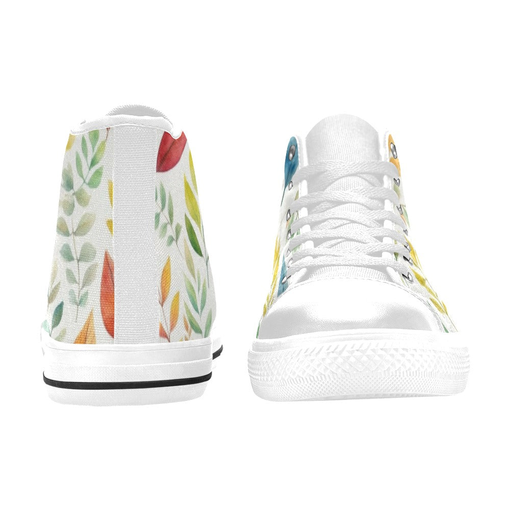 Autumn Leaves - Women's High Top Canvas Shoes