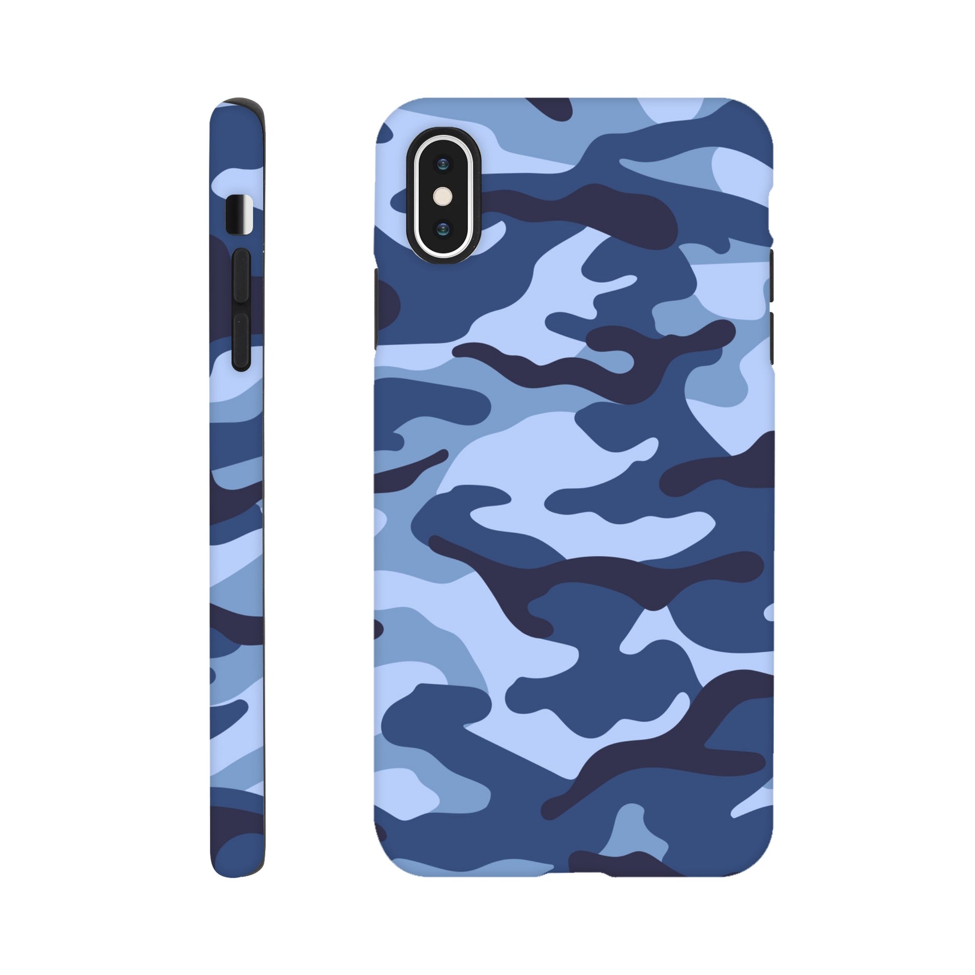 Blue Camouflage - Phone Tough Case iPhone XS Max Phone Case Globally Fulfilled