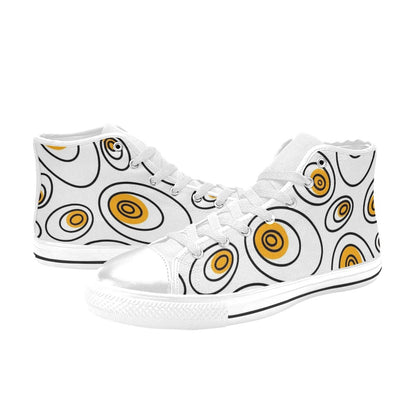 Abstract Eggs - Men's High Top Canvas Shoes