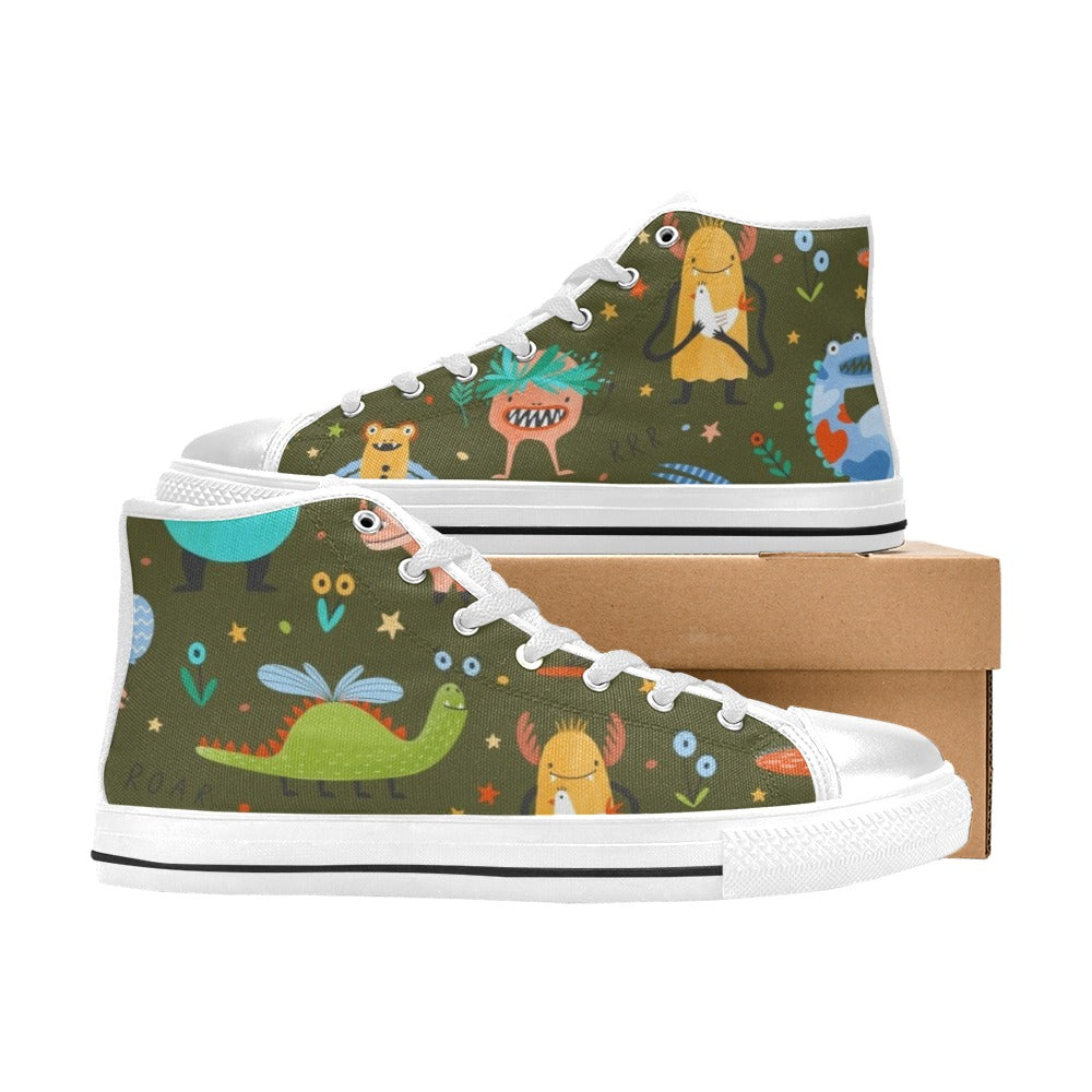 Monsters - Kids High Top Canvas Shoes Kids High Top Canvas Shoes Printed Offshore Sci Fi