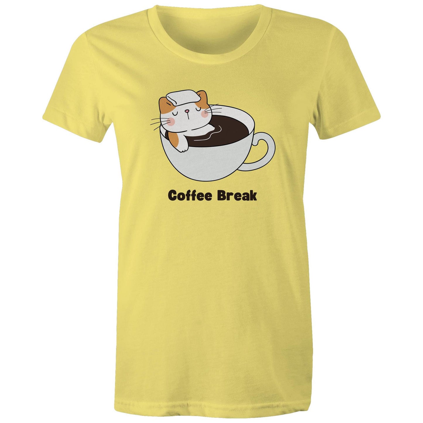 Cat Coffee Break - Womens T-shirt