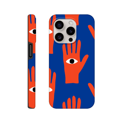 Hand Eyes - Phone Tough Case iPhone 15 Pro Phone Case Globally Fulfilled