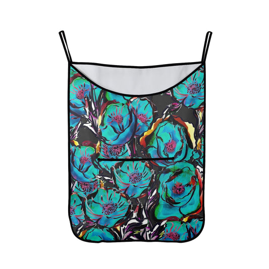 Flower It Blue - Hanging Laundry Bag