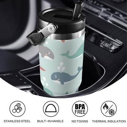 Cute Whales - 30oz Tumbler with Top Handle