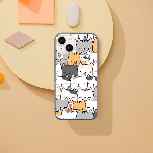 Cat Hello - Phone Bio case iPhone 14 Phone Bio Case Globally Fulfilled