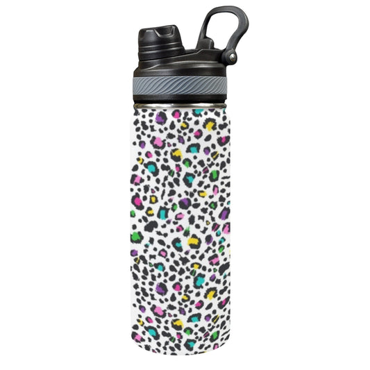 Animal Print In Colour - Insulated Water Bottle with Dual-Use Lid (18oz) Insulated Water Bottle with Dual-Use Lid (18oz) animal Printed Offshore