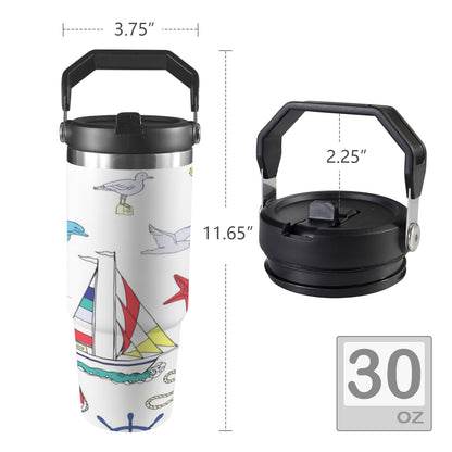 Nautical Life - 30oz Tumbler with Top Handle