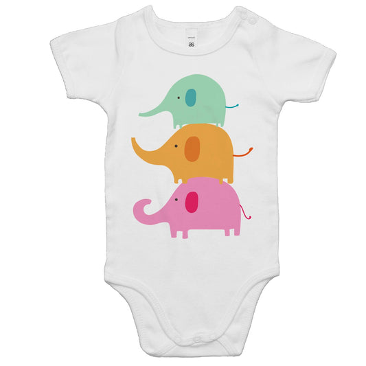 Three Elephants - Baby Bodysuit