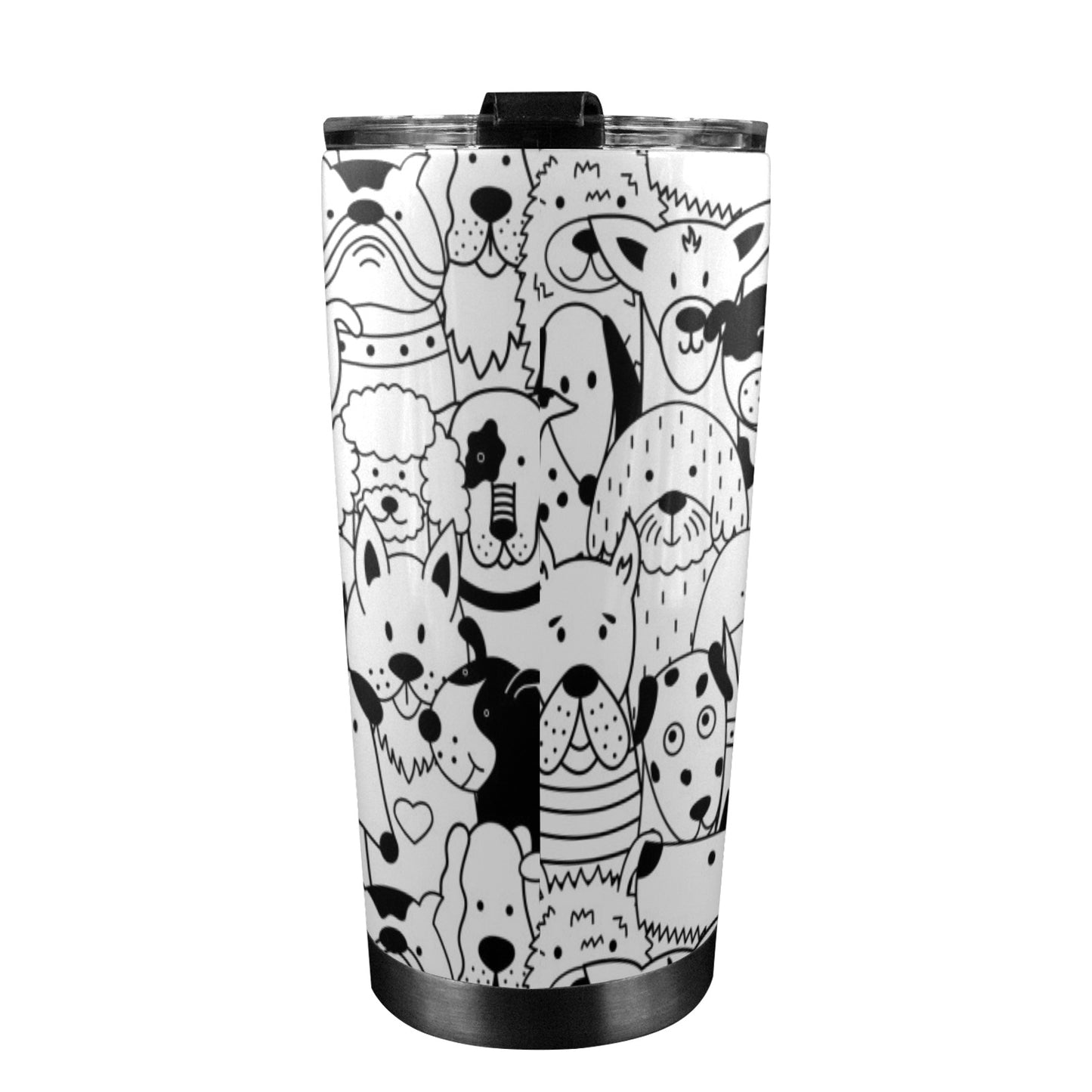 Black And White Dogs - 20oz Travel Mug / Tumbler