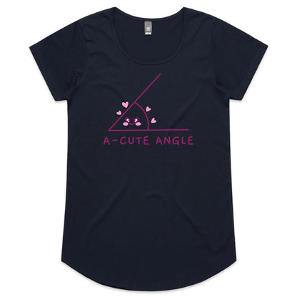 A-Cute Angle, Maths - Womens Scoop Neck T-Shirt