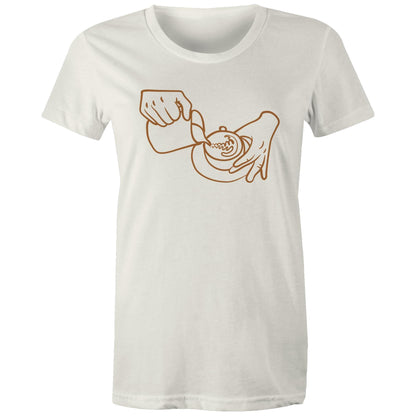 Barista Pouring Coffee - Womens T-shirt