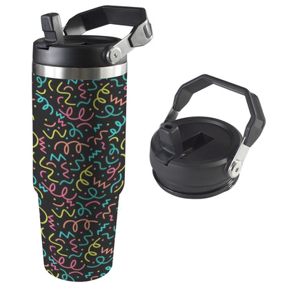 Squiggle Time - 30oz Tumbler with Top Handle